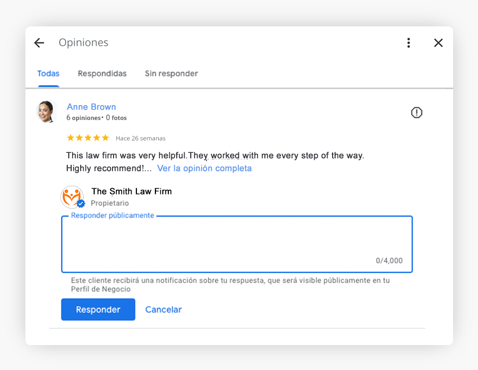 Cómo Responder a una Reseña en Google