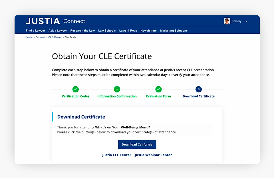 Imagen del certificado CLE