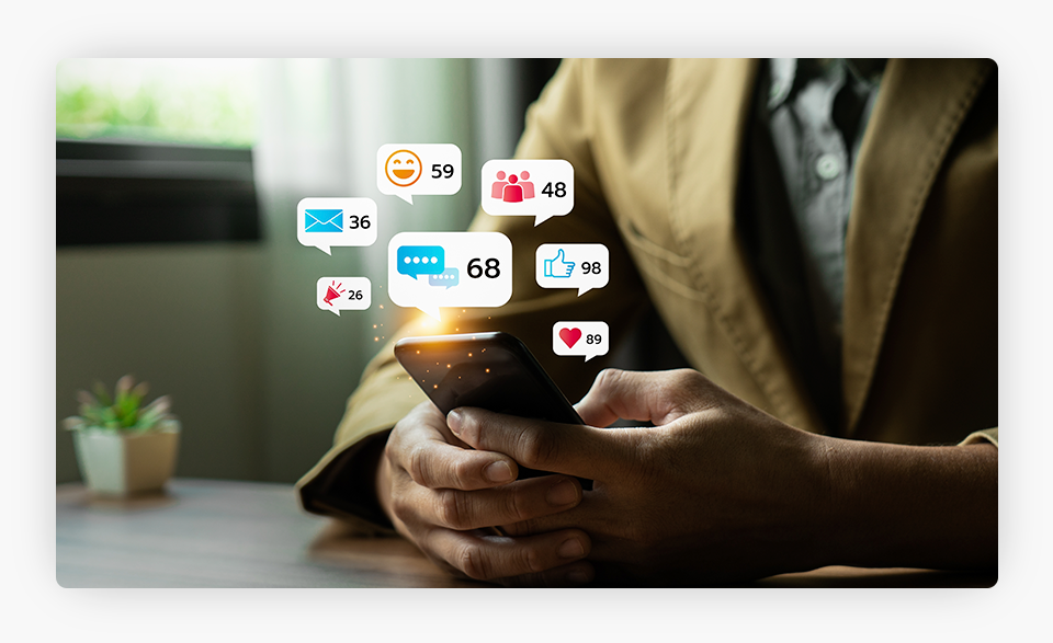 Persona que recibe la interacción de las redes sociales